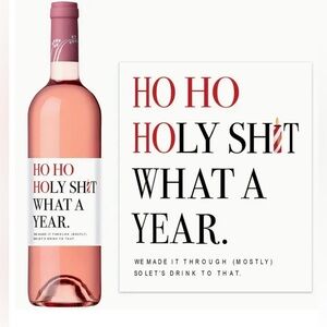 20 Piece Funny Holiday Wine Bottle Labels - Perfect Gag Gift